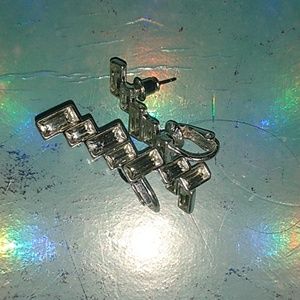 Avon mark earrings silver plated